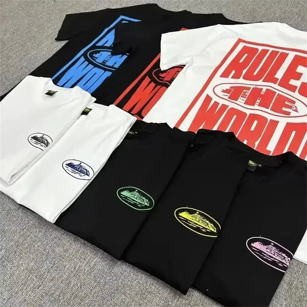 Men's Cotton Printed T-shirt, Street Fashion Clothing, Avant-garde Style, Retro Oversized Design.Suitable for Both Men and Women