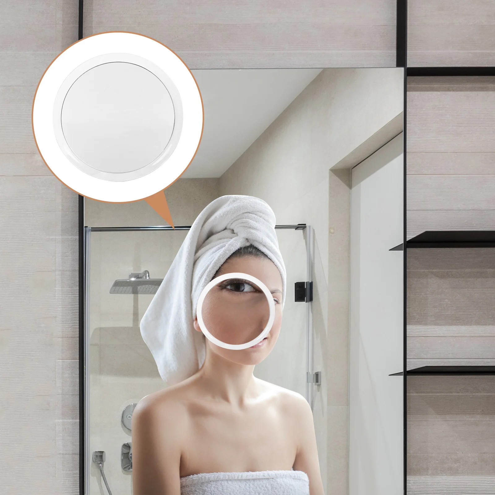 

1Pcs 15X Magnifying Makeup Mirror with Suction Cup for Bathroom Wall Mount Waterproof Non-Skid Mirror for Women Travel