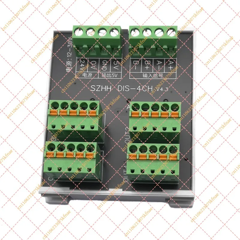Encoder Pulse Divider Module 1-In 4-Out, 5V External Powered, Optional Differential Signal Extension Function