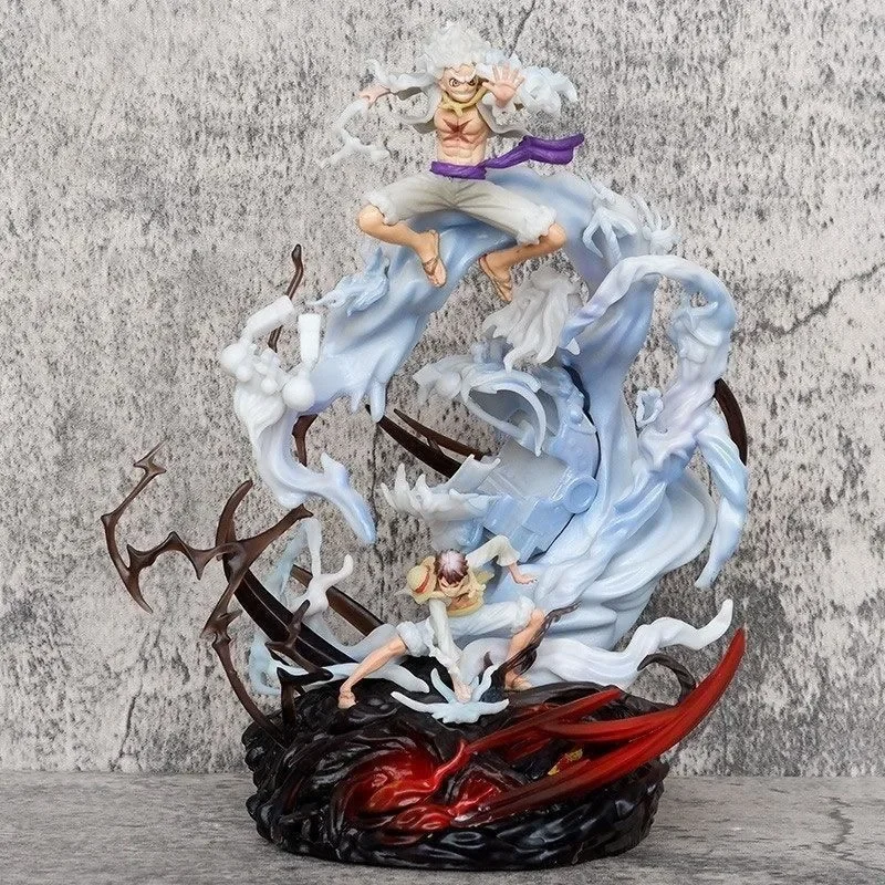 23 cm Neue One Piece Anime Figur Affe D. Luffy Peripherie Pvc Modell Szene Statue Desktop Dekoration Ornamente Geburtstag Geschenk Spielzeug