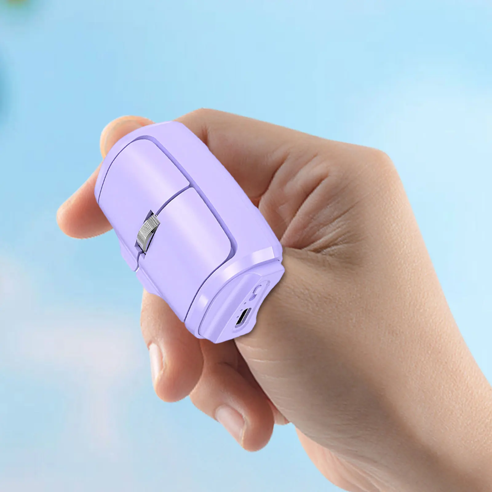 Mini Optical Mouse Lightweight Dual Modes Connection Silent Finger Ring Mouse Ergonomic Mice for Office Home PC Desktop Laptop