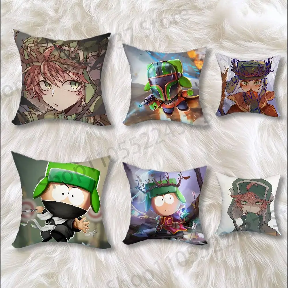 

Kyle Cartoon S-South-P-Park Day Gift PillowCase Sofa Cushion Cover Suitable For Home Bedroom Room custom Decoration