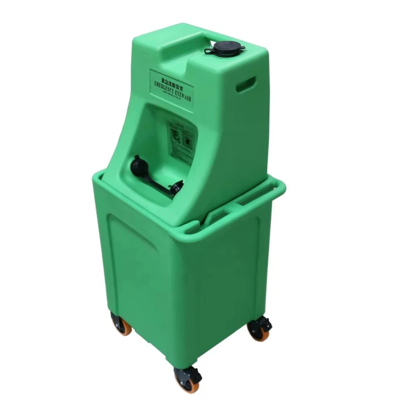 

8 gallon PE material mobile portable trolley emergency eye wash station device