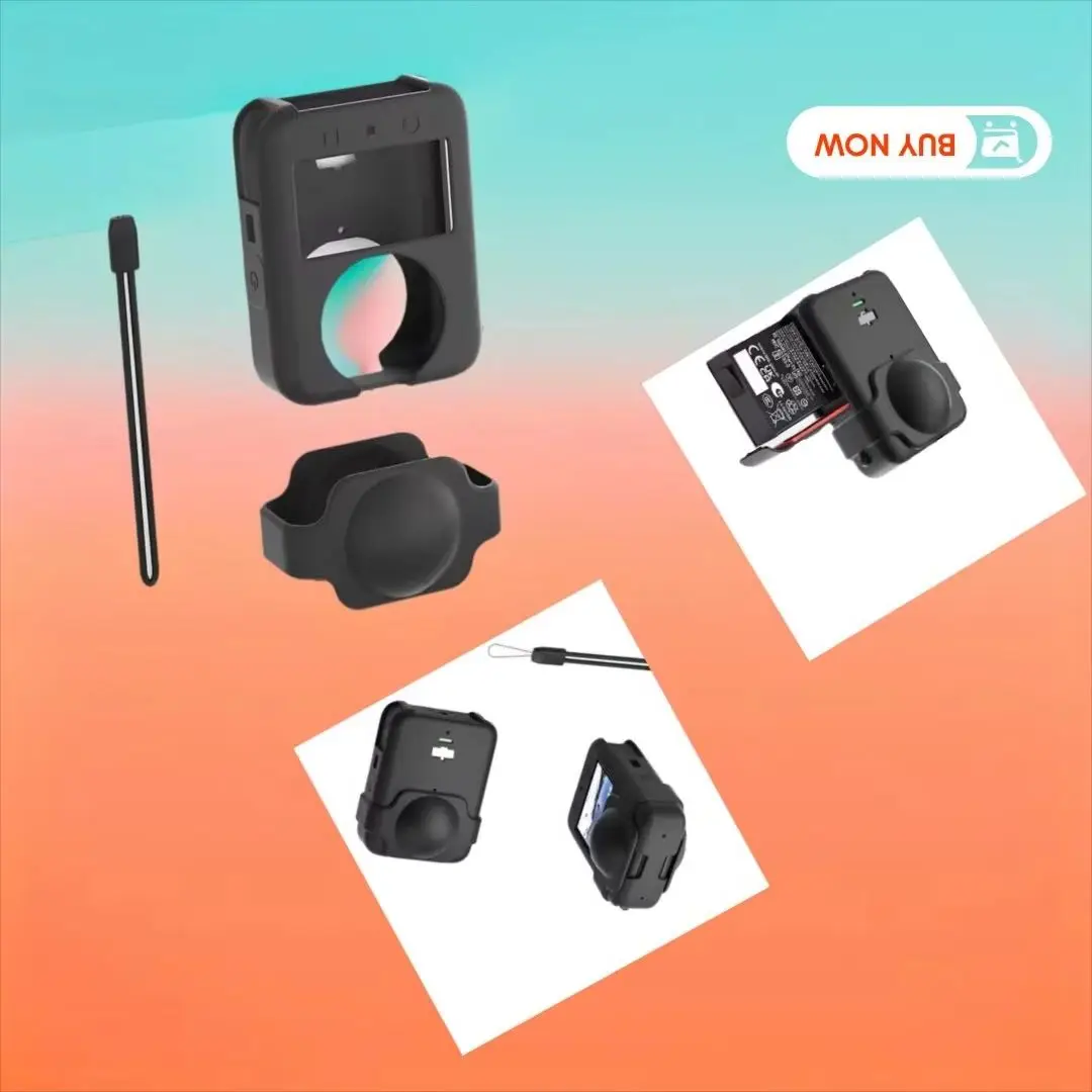 

For DJI OSMO 360 Protective Cover - Silicone Anti-Drop Shell with Lens Accessory & Hand Rope, Anti-Slip Panoramic Camera Gear