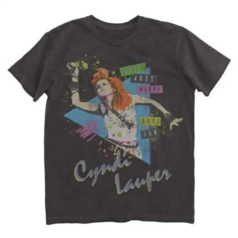 Cyndi Lauper Girls sólo quiero tener diversión Vintage 80S música básica camiseta