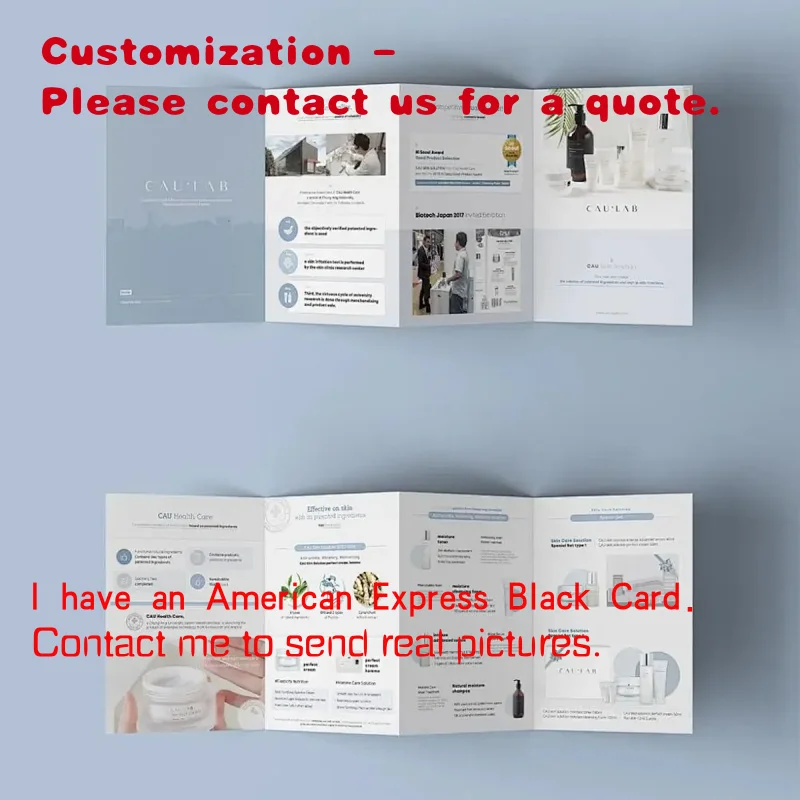 

custom.Customized Single Page Three-Fold Enterprise Brochure Black White Instruction Manual Printing Coated Paper Paperboard Pri