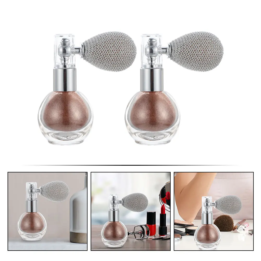 2 قطعة ماكياج بريق مسحوق البخاخ الجسم الشعر تمييز تألق مسحوق الترتر رذاذ الإناث هدية الملحقات #3