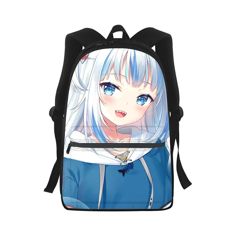 Gawr Gura hololive girl Men Women Backpack 3D Print Fashion Student School Bag Laptop Backpack Kids Travel Shoulder Bag