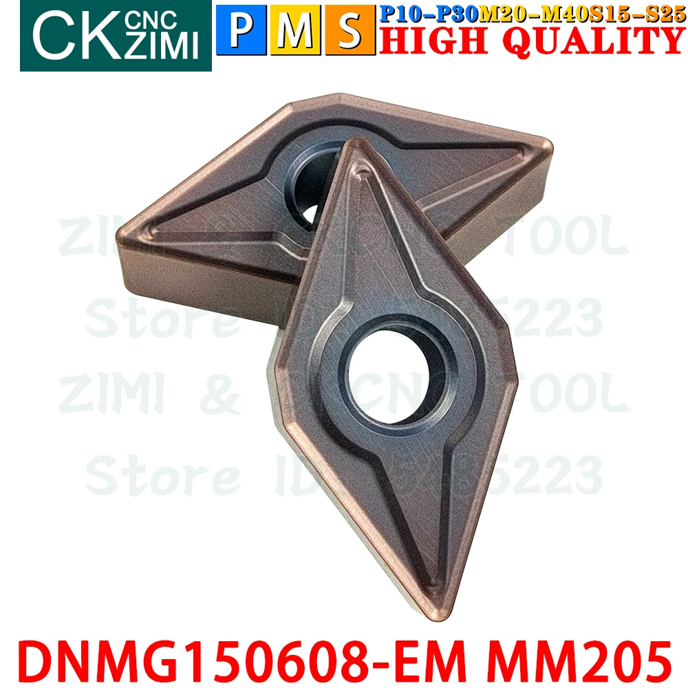 DNMG150608-EM MM205 DNMG 150608 EM MM205 كربيد الخارجية تحول إدراج أدوات DNMG 1506 DNMG1506 EM EF CNC مخرطة معدنية أدوات تقطيع DNMG 1506