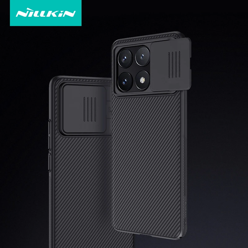 

For Xiaomi Redmi K70E ,POCO X6 Pro 5G Case Slide Camera Lens Privacy Protection Back Cover NILLKIN CamShield Shell