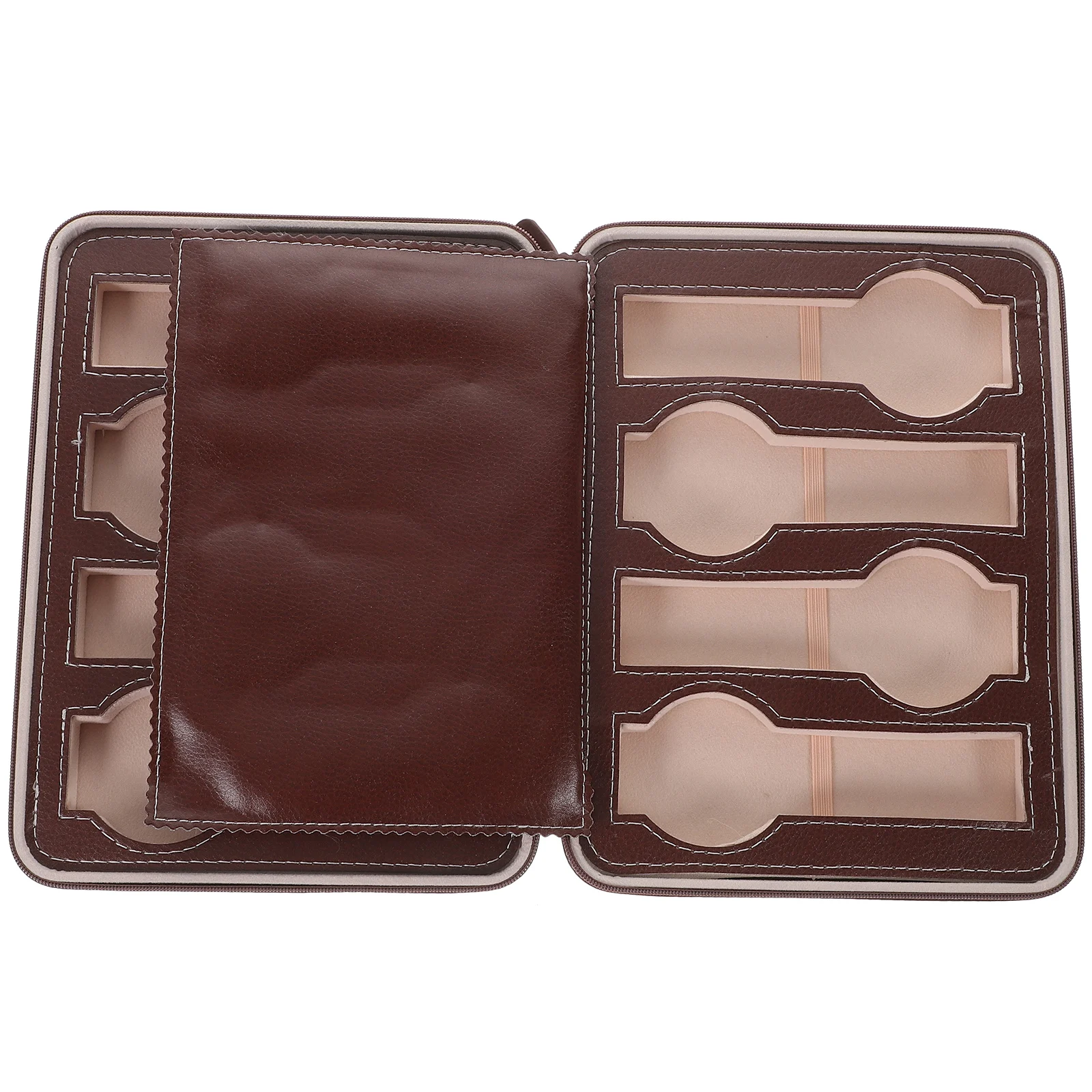 

1pc Watch Storage Bag 8 Slots Watch Storage Cases Portable Watch Storage Holder for Home Shop Coffee