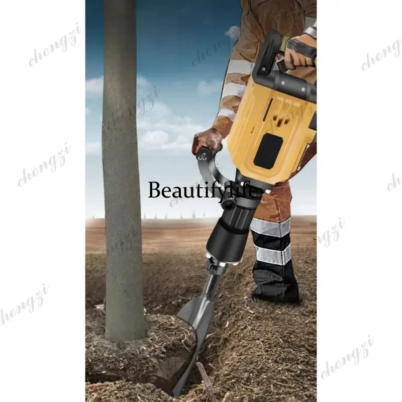 A172  High power electric tree excavator digging soil trench ramming earth machine multi function electric pick Multi-GardenTool