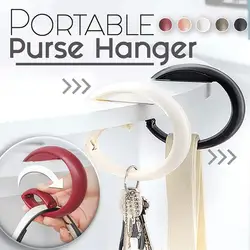 Portable Folding Bag Hook Hanger Purse Handbag Holders Foldable Table Hook Women Handbag Organizer Office Decor Desk Side Hooks