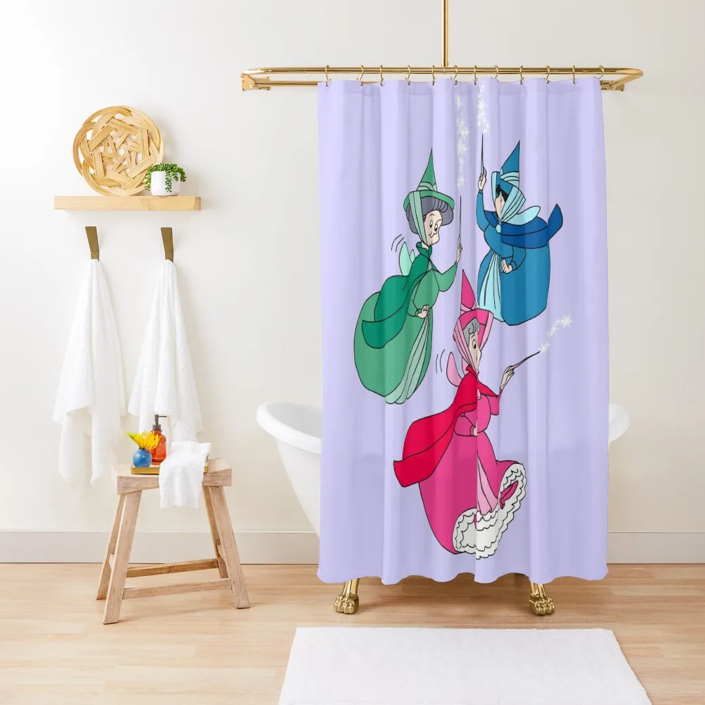 

Fairy Godmothers Shower Curtain Waterproof Fabric Bathroom Set For Bathroom Shower Bath Shower For Bathrooms Curtain