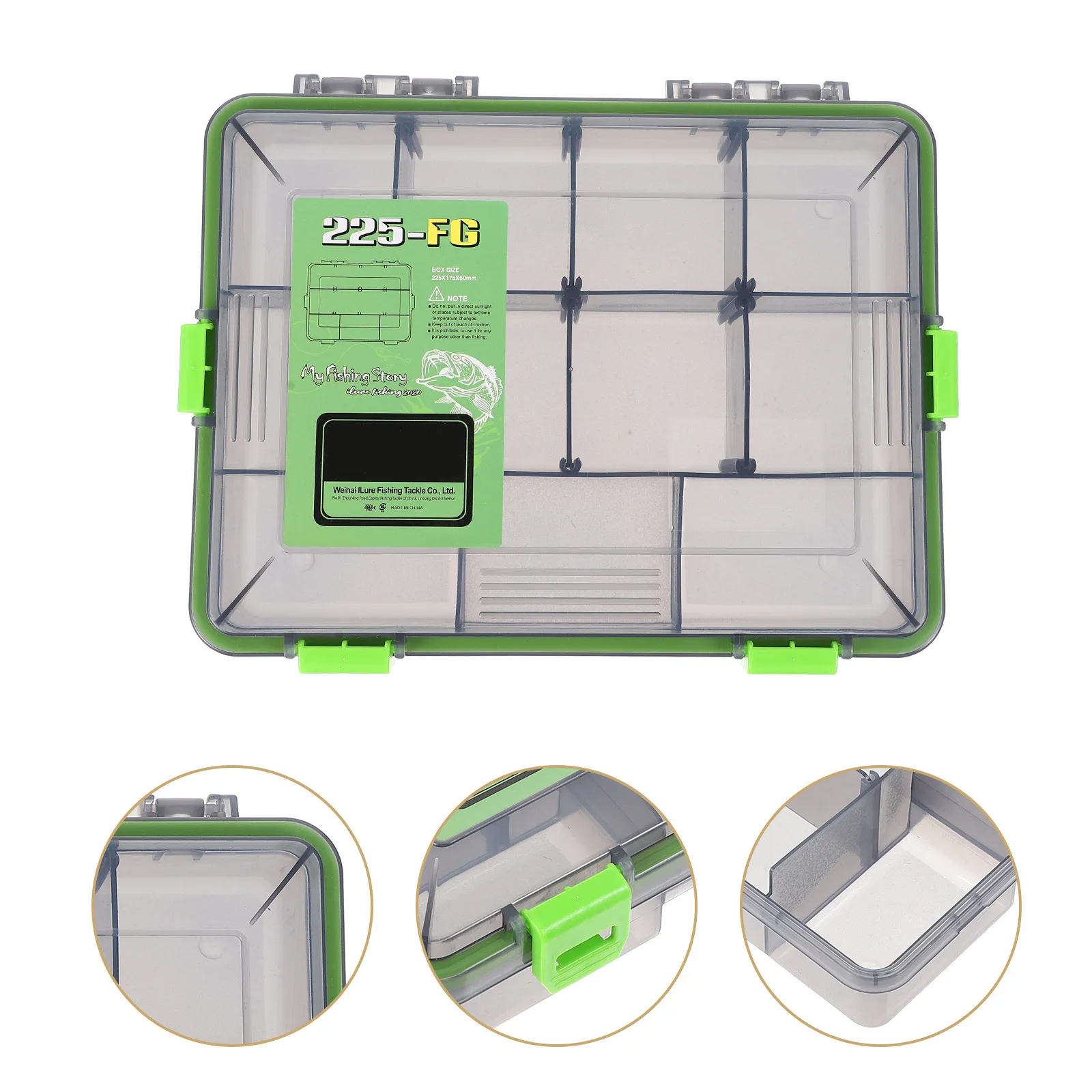 

1Pcs Fishing Tackle Box Portable Multi-Grid Storage Container Large Capacity Waterproof Fishing Gear Organizer for Hooks Lures