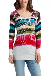 Foreign trade original order Spanish embroidered print casual warm and comfortable women's sweater