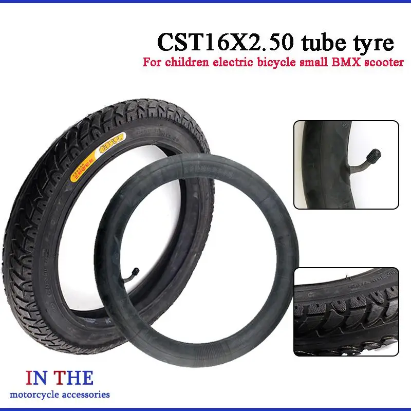 CST 16X2.50 64-305 Inner and outer tires Suitable for electric bicycle bicycle convertible tricycle replacement tires