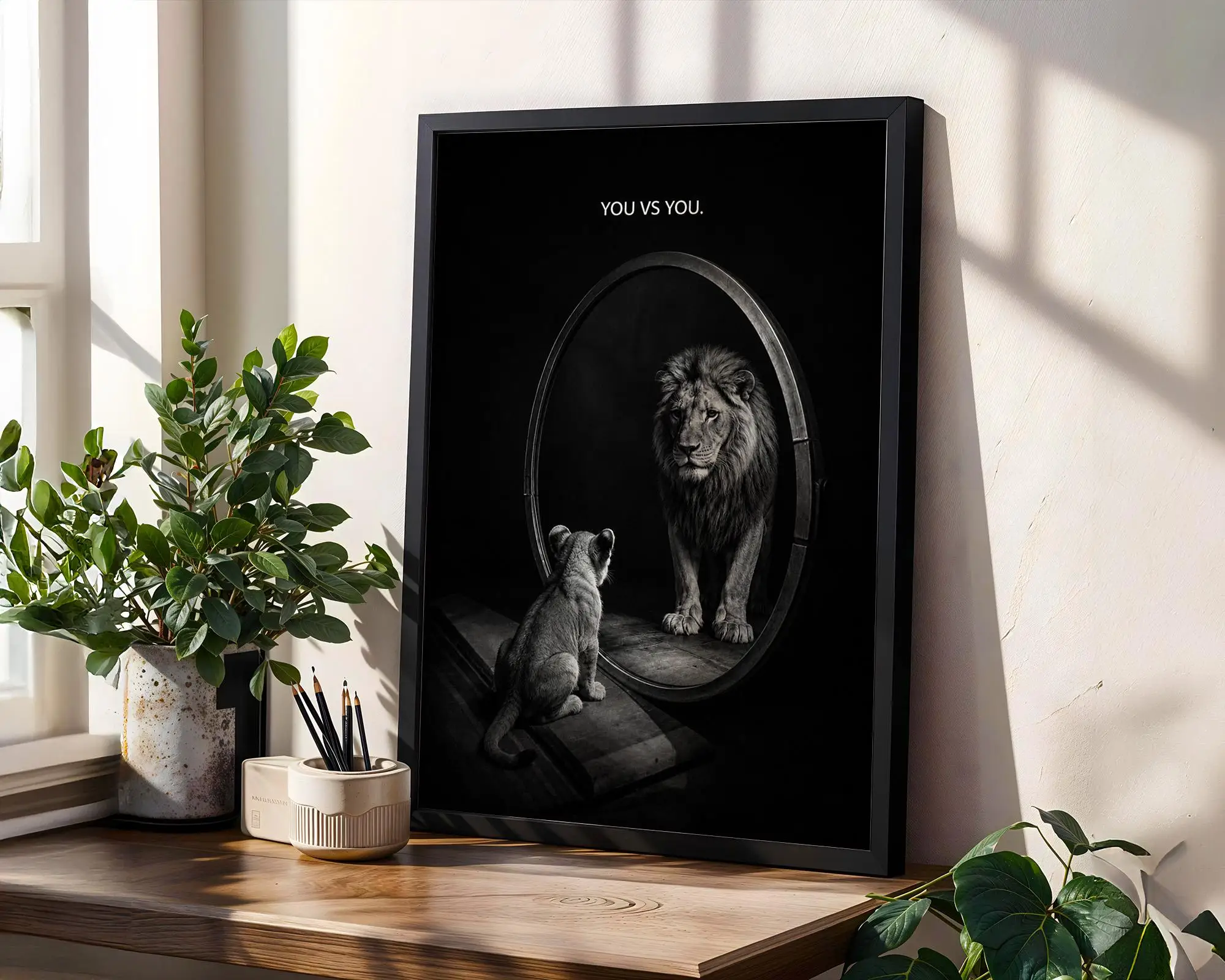 Motivational Poster,Motivation Print,Inspirational Animal Wall Art,Suitable for decorating living rooms, rooms, and office areas