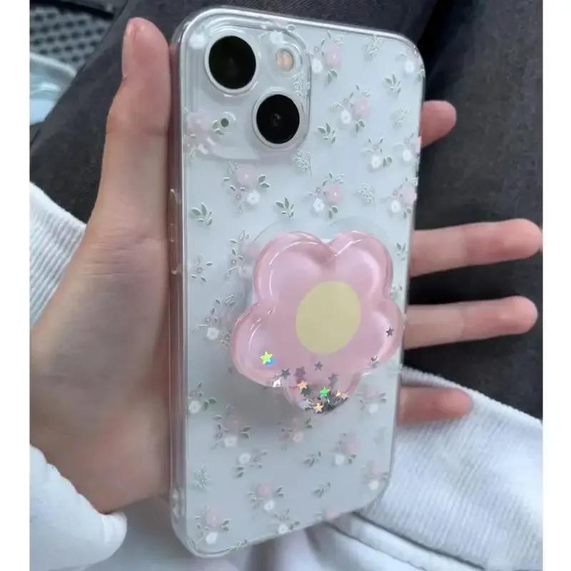 3D INS Flower Bracket Case for Samsung Galaxy S25 S24 S23 Ultra S22 Plus S25Ultra 5G S24FE A55 A54 A34 A35 A15 A16 A52 A53 Cover