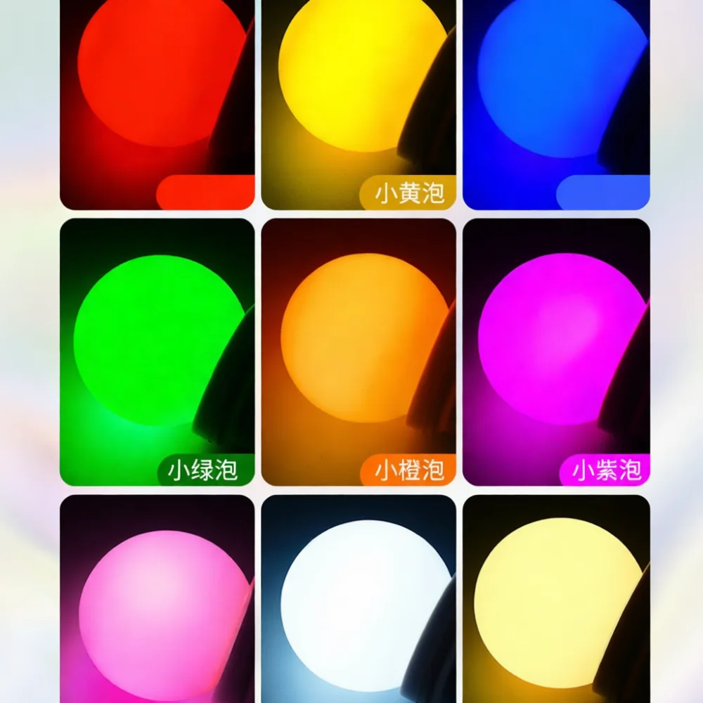E27 LED Color Bulb RGB Energy Saving Lamp For Live Streaming Photography Studio Decoration Festive Atmosphere Vivid Lighting