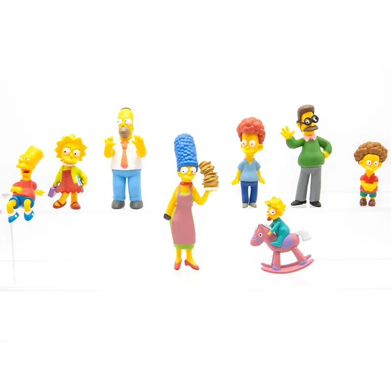 Simpsaon Retro Toys Family Cartoon Dolls Ornaments Model Dolls Vintage Toy Figure Collectible Desktop Decorations