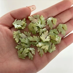20Pcs New Retro Acetic Acid Leaves Acrylic Flower Beads Charm Connectors Diy Earrings Hair Jewelry Making Accessories Ornament
