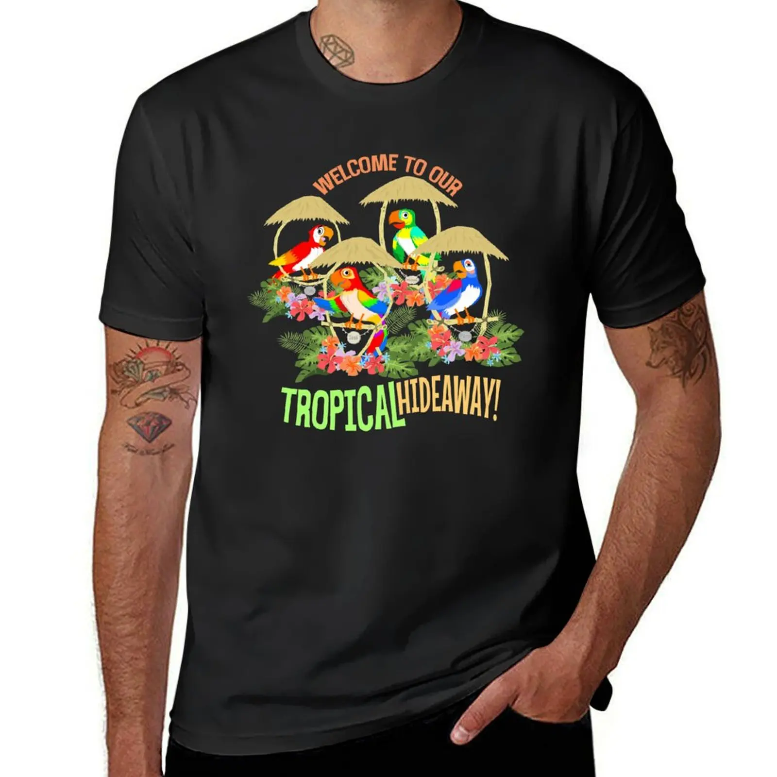 Tiki Room: Welcome to our Tropical Hideaway T-Shirt sports fans oversized plain men t shirts