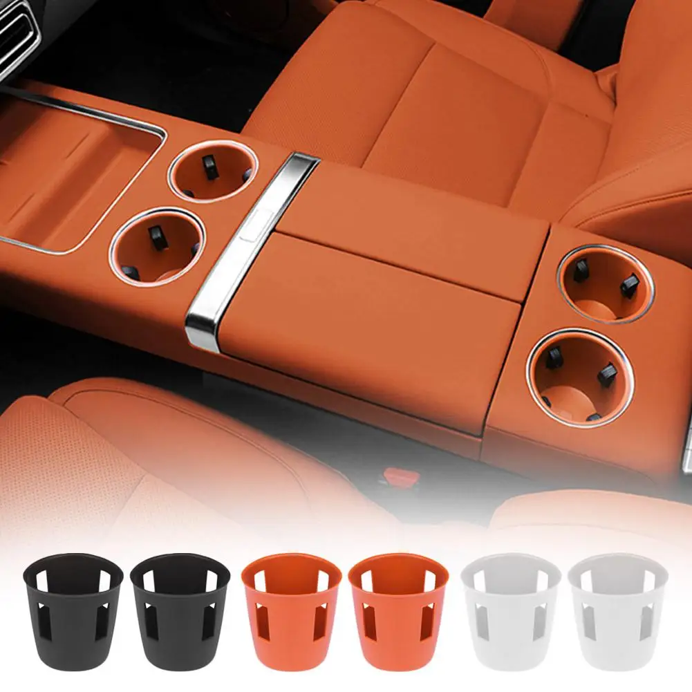 Para LiXiang L7 L8 L9 2023 Gel de sílice naranja almohadilla Central de coche embellecedor de agua accesorios de taza soporte C7P4