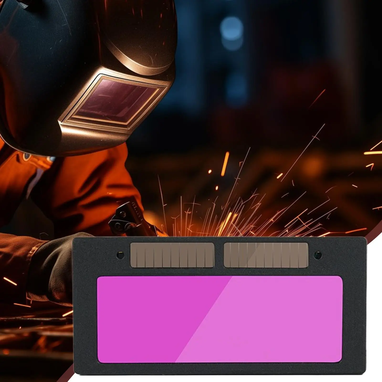 Auto Darkening Welding Lens Panel Welding Hat Automation Filter Lens Solar Powered Automatic Replacement Parts True Color Helmet