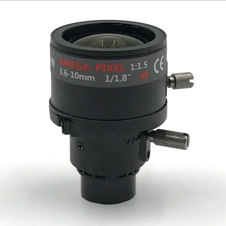 

6MP 3.6-10mm Manual Zoom, Manual Focus, Fixed IRIS Lens 1/1.8" CCTV IP Security Camera Lens SL-0045
