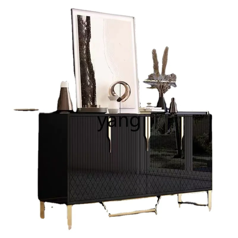 

Yjq Shoe Cabinet Home Entrance Cabinet High-End Solid Wood Modern Simple Partition Storage Sideboard Cabinet