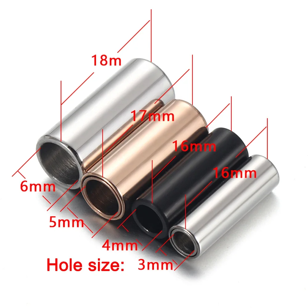 Stainless Steel Magnetic Clasps Hole 3-6mm Leather Cord Clasp Magnet Buckle Jewelry Making DIY Bracelet Connectors