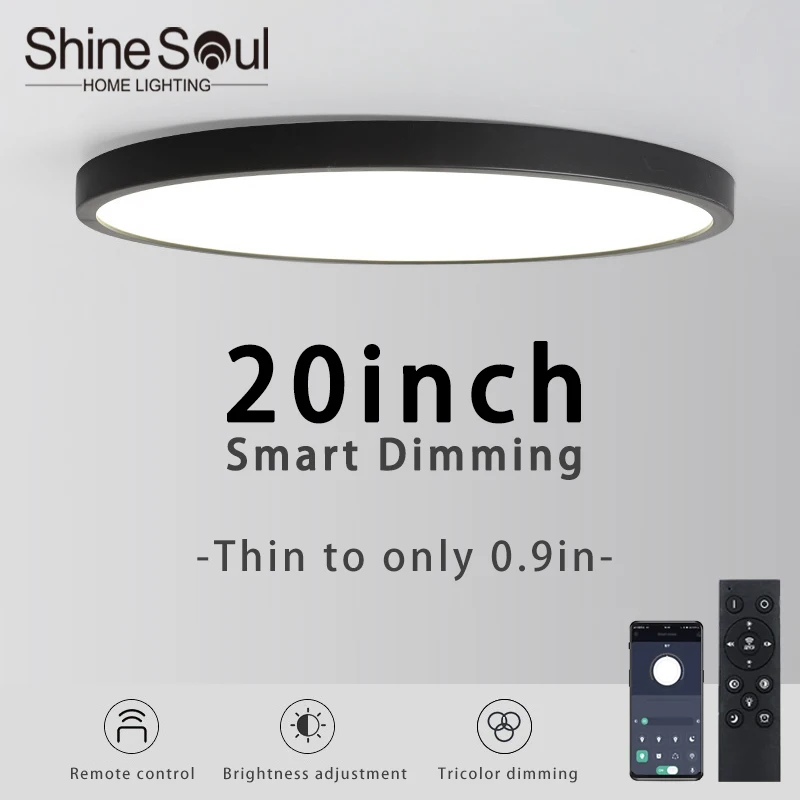 LED 20inch Large Ceiling light APP Remote control intelligent lighting fixture Room bedroom living room ultra-thin Ceiling light