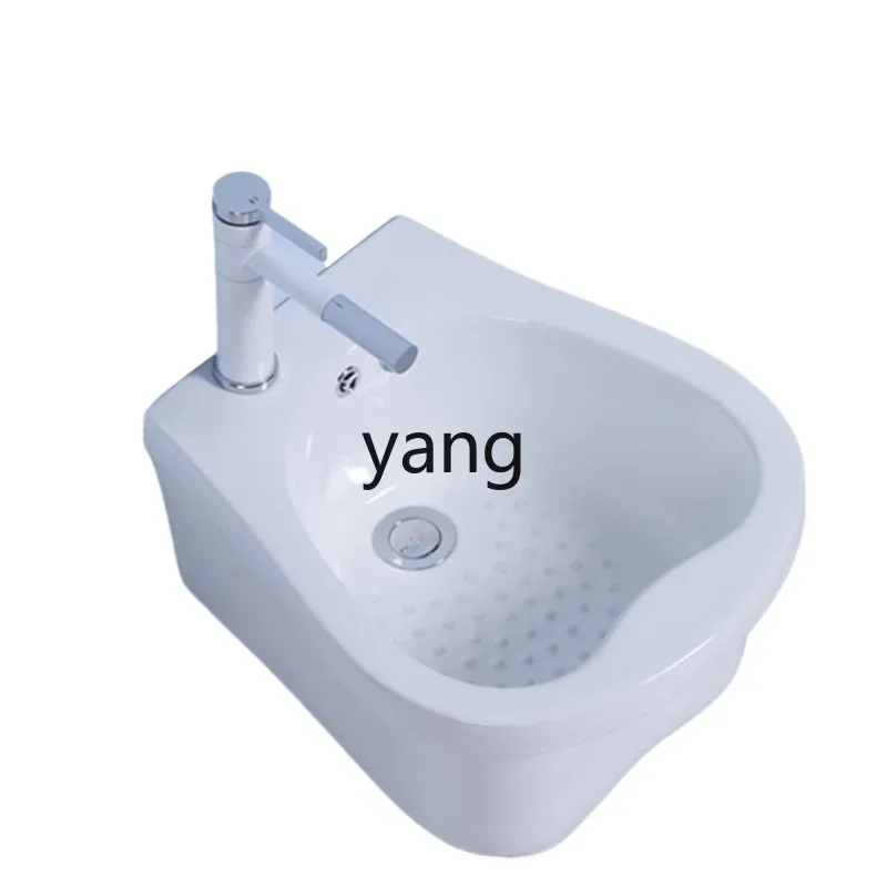 LHH ceramic foot wash basin, foot bath with water, bathroom, porcelain foot bath bucket for household use