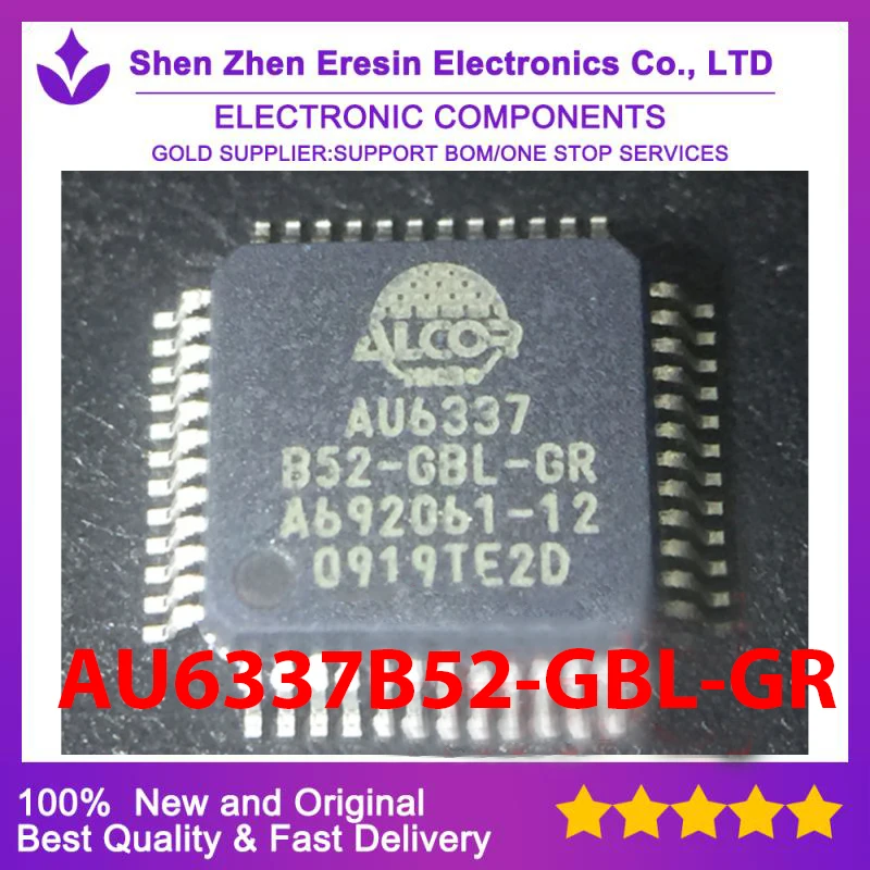 Free shipping  10PCS/LOT  AU6337B52-GBL-GR  LQFP48   New and original