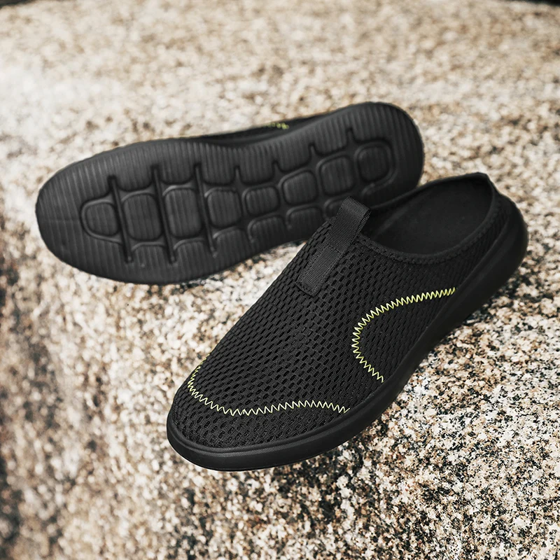 Men Shoes Summer Sandals Breathable Mesh Beach Sandals Outdoor Home Slippers Fashion Casual Beach Shoes