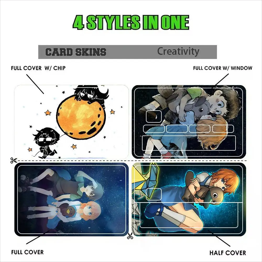 To The Moon  River Game  Sticker Film Tape Skin for Credit Card Debit Card Waterproof Stickers Cartoon
