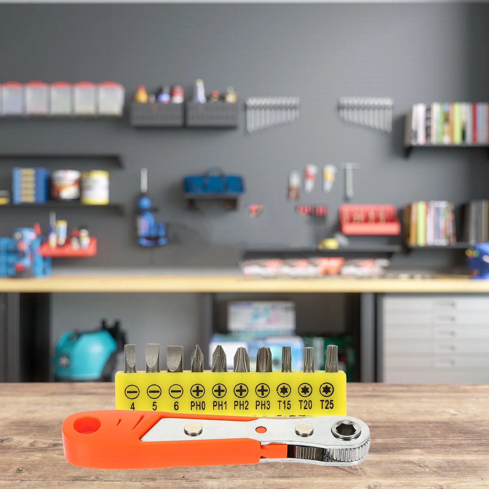 

1Set Ratchet Screwdriver Socket Mini Ratcheting Wrench Bendable Handle Brake Adjustment Tool Brake Repair Electrician Tool