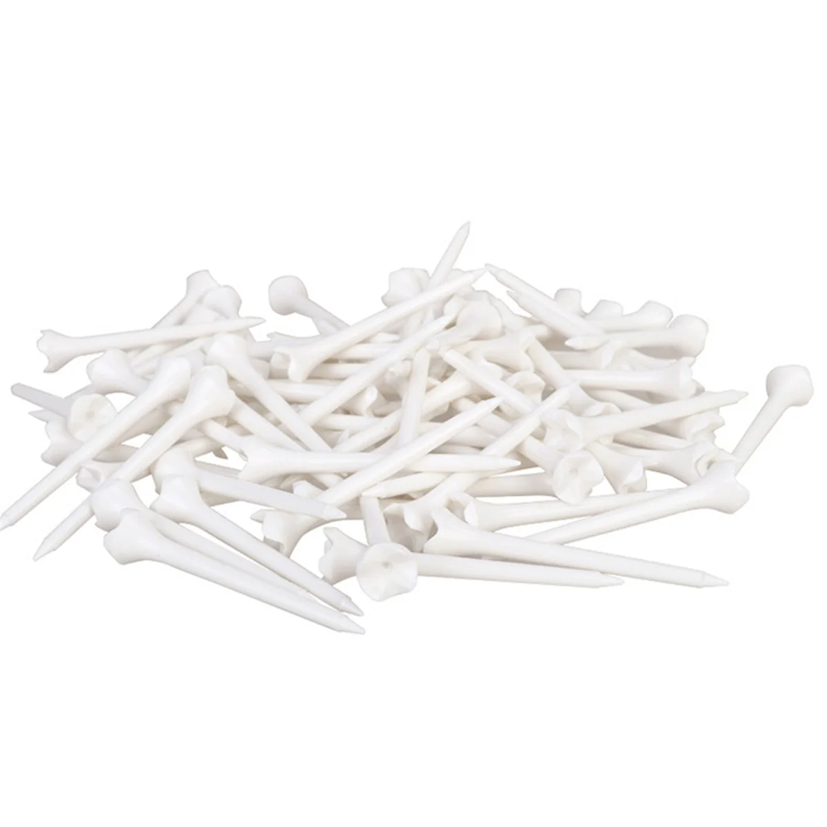 100Pcs 70 mm Professional Tee System Plastic Golf Tee Maximizes Golfers' Teeing Performance Golf