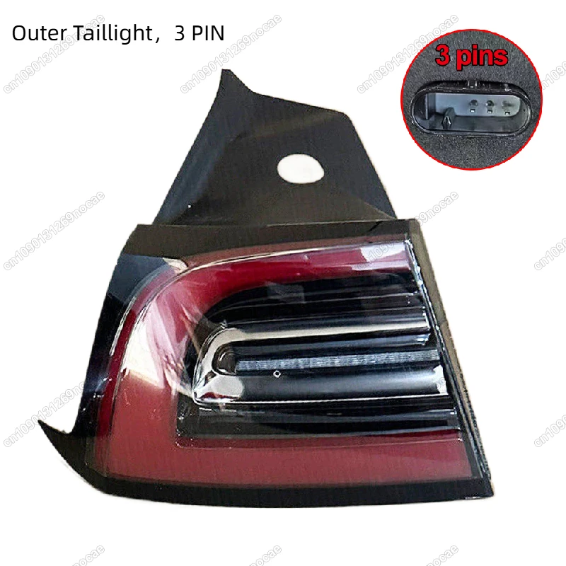 NEW LED Rear Tail Light Turn Signal Trunk Lid Brake Lamp For Tesla Model 3 2017-2021 US Version 3 Pin 1077398-00-F 1077397-00-G
