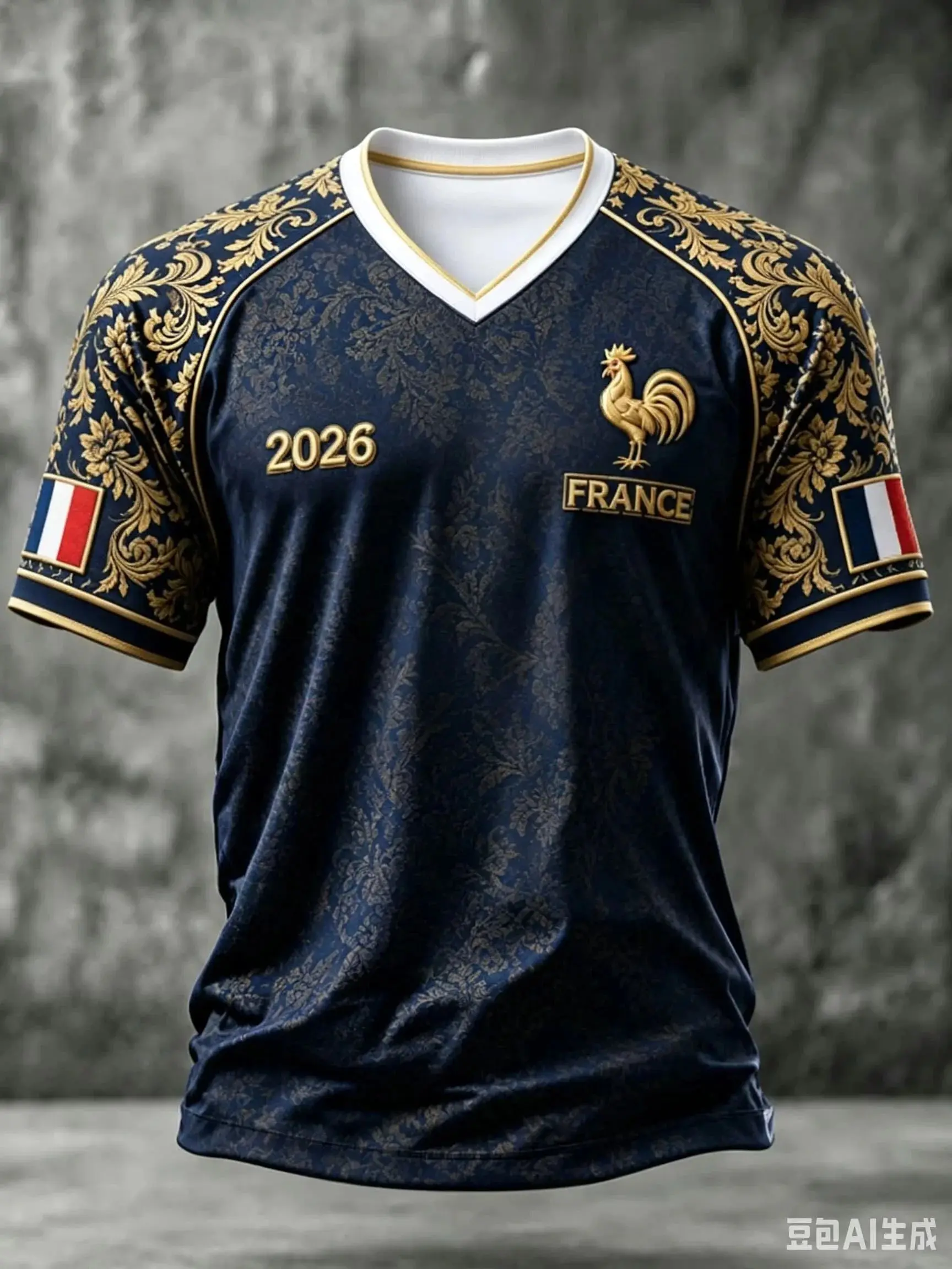 2027 New French Gallic Rooster Football Jersey for Fans 3D Printing Drying Sports Training Competition Men's T-shirt Top Family