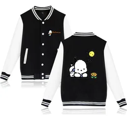 Pochacco Bomber Jacket Women Men Autumn Baseball Jacket Coat Cartoon Kid Streetwear Harajuku Bomber College Jacket