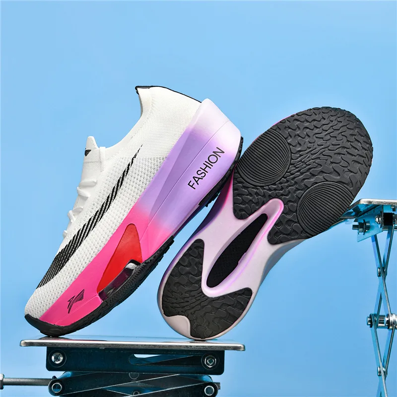 2025 أحذية الجري لوحة الكربون سباق جديد للرجال أحذية ماراثون كاملة النخيل الطريق المهنية