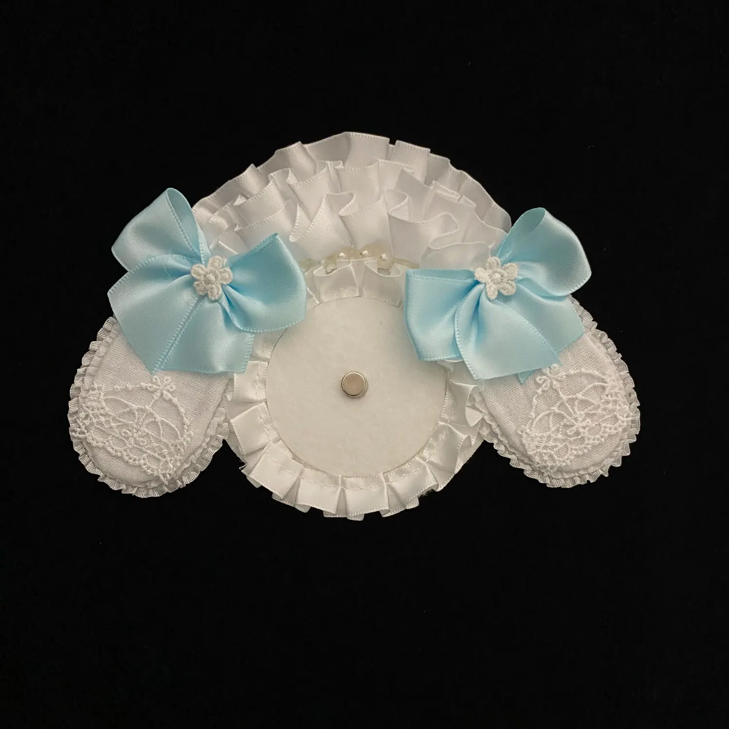 Cute Hand Made Ear Lace Badge Rosette. Fill Ita Bag Accessories. Ribbon Bownot Decoration. Anime Cosplay Quadratic Element