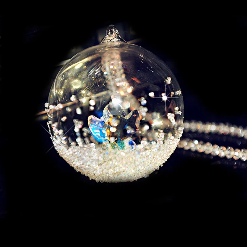 Crystal Glass Ball with Angel Inside, Christmas Ornaments, Room Decoration, Crafts Collection, New Arrival