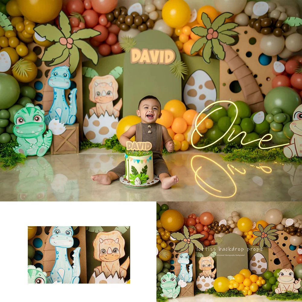 Baby Dinosaurs Forest Backdrops Kids Child Photography Props Adult Children Birthday Cake Smash Photocall Jungle Backgrounds