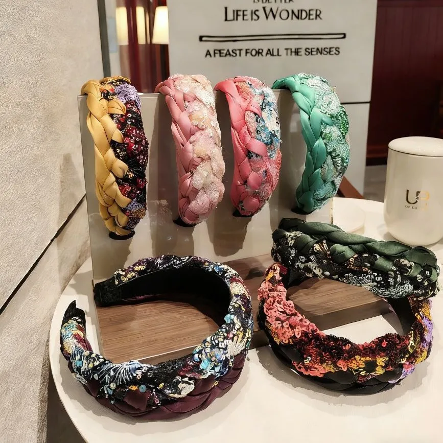 

Spring/summer New Fashion Two-tone Braided Headband Hair Accessory for Women