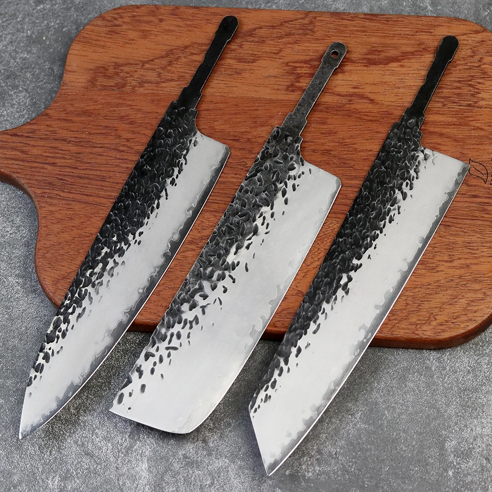 JUMCSONG-cuchillo de cocina hecho a mano con hoja de acero, accesorio de Chef de acero inoxidable con alto contenido de carbono, Santoku