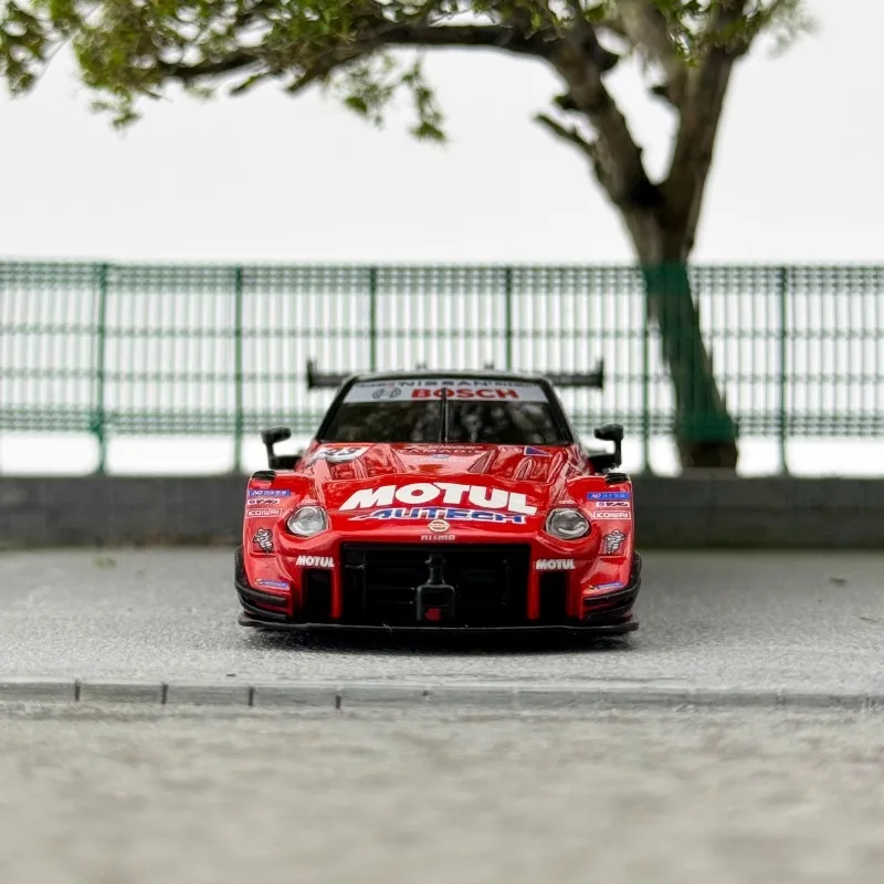 Escala MINIGT 1/64 Nissan Z Nismo GT500 # 23 brinquedo de liga fundida em metal modelo presente