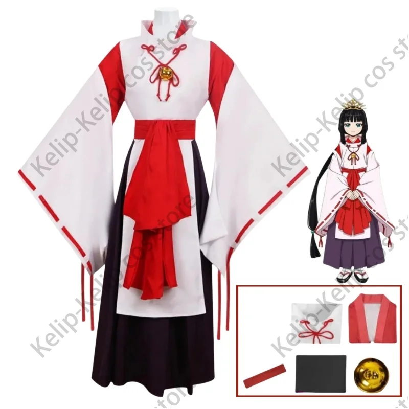 

New Anime Elusive Samurai Shizuku Cosplay Costume White Red Kimono Uniforms Skirt Adult Woman Lovely Kawaii Birthday Party Suit